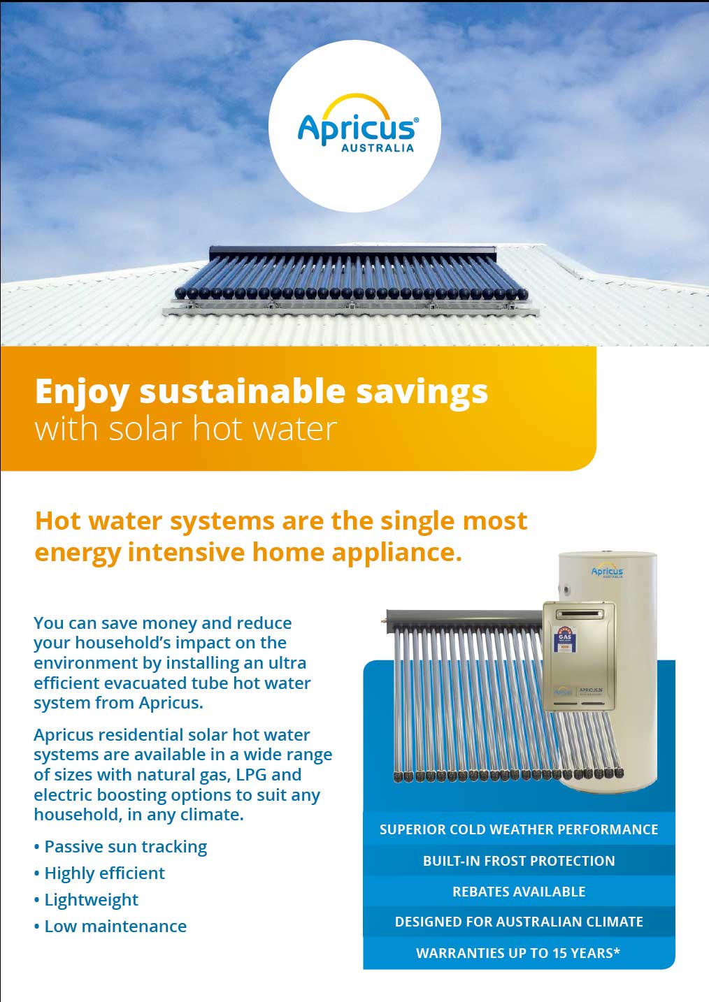 Enjoy sustainable savings with solar hot water